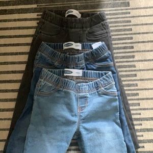 3 pairs of girls jeggings